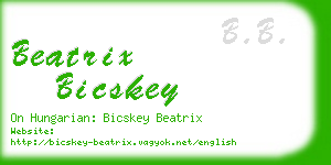 beatrix bicskey business card